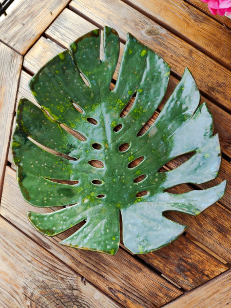 Keramická miska MONSTERA deliciosa Keramická miska MONSTERA deliciosa